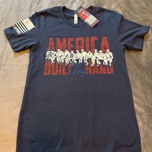 Nine Line Apparel SMALL America Built By Hand T-Shirt